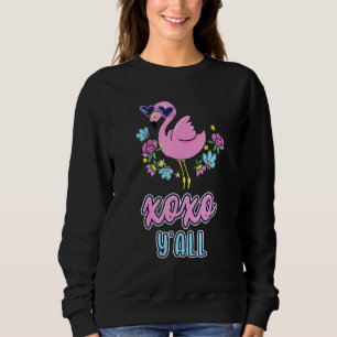 Sudadera Cisne Rosa XOXO Yall Abrazos Y Besos Beso Cisne