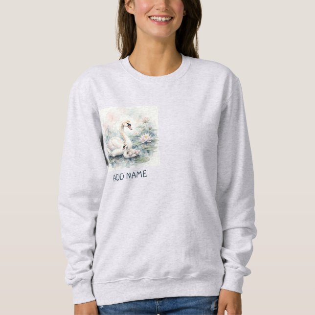 Sudadera Cisne sereno y cygnet (Anverso)