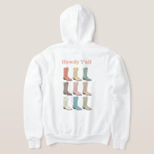 CISV Austin Cowboy Boots Zipper Hoodie