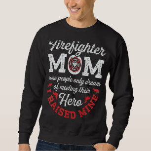 Sudadera Cita al bombero mamá héroe que crié a juego de min
