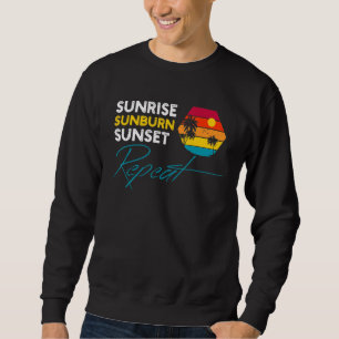 Sudadera Cita alterada Sunrise Retro Sunset Repetir Sumario