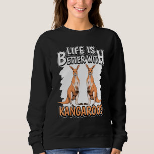 Sudadera Cita canguro La vida es mejor con los canguros