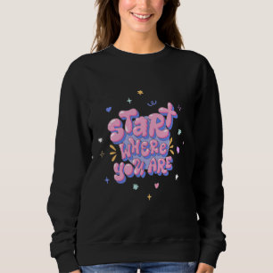 Sudadera Cita con letra de burbuja colorida