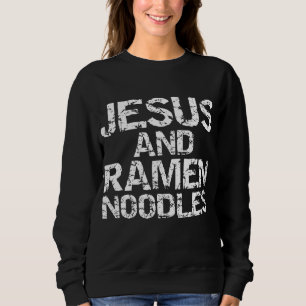 Sudadera Cita cristiana divertida ofendió a Jesús y a Ramen