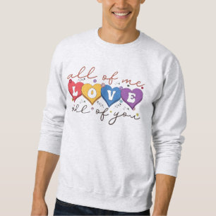 Sudadera Cita de amor de corazón colorido