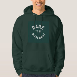 Sudadera Cita de atreverse a ser diferente logo en camiseta