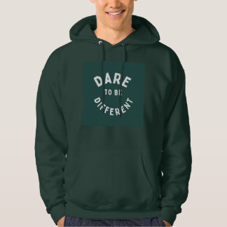 Sudadera Cita de atreverse a ser diferente logo en camiseta