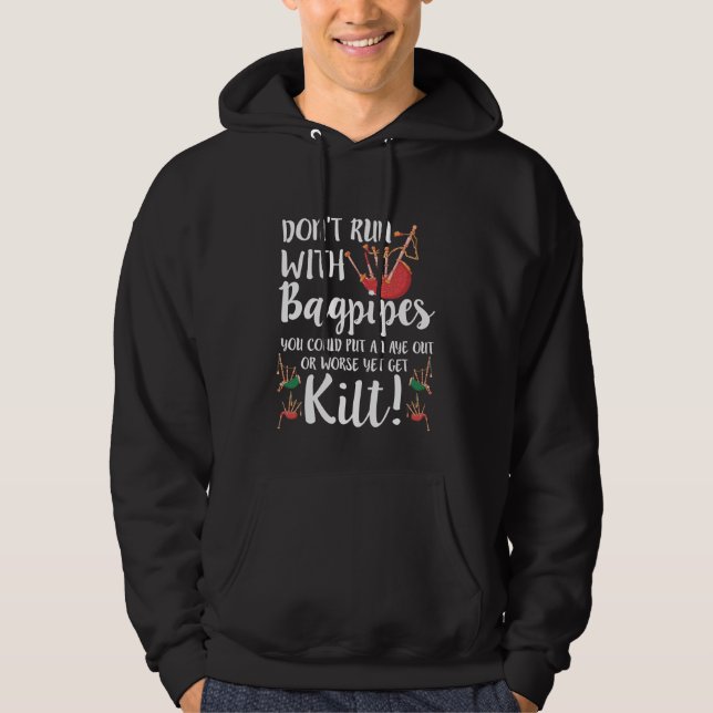 Sudadera Cita de Bagpipe mata música escocesa brotar humor (Anverso)