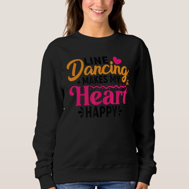 Sudadera Cita de baile de línea de bailarín Pun Texto 6 (Anverso)