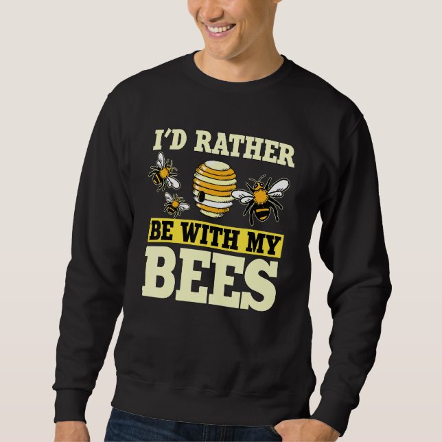 Sudadera Cita De Beekeeper De Honey Bee Antes De Estar Con  (Anverso)