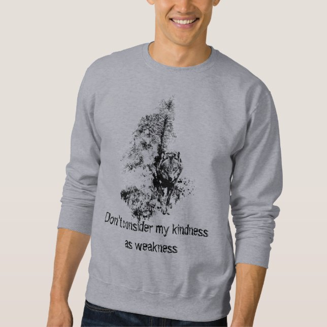 Sudadera Cita de bondad de vida salvaje Gray Wolf (Anverso)