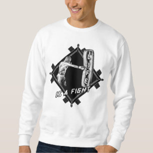 Sudadera Cita de boxeo La vida es una lucha masculina