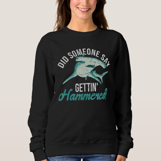Sudadera Cita de buceo de tiburón martillo para Sha (Anverso)