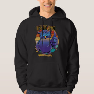 Sudadera Cita de búho vintage todo está bien está bien para