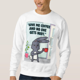 Sudadera cita de café conejo