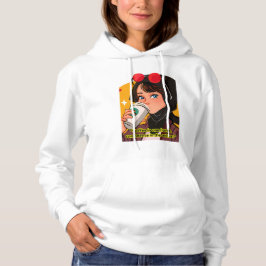 Sudadera cita de café de dama