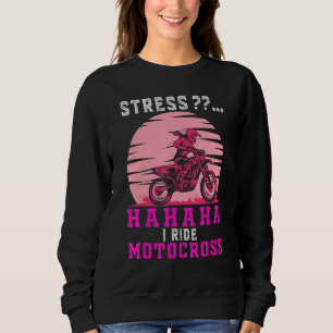 Sudadera Cita de chica de motocross de carreras de moto de