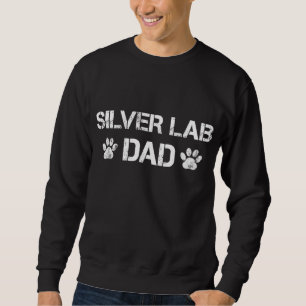 Sudadera Cita de citas de Silver Lab Dad Dog Paw