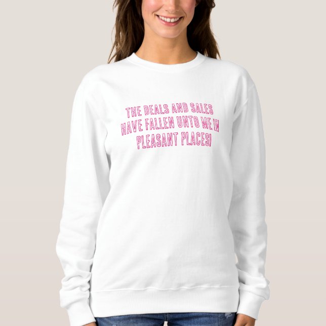 Sudadera Cita de compras cristiana divertida. Magenta (Anverso)