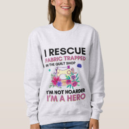 Sudadera Cita de coser divertida máquina de coser floral vi