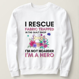 Sudadera Cita de coser divertida máquina de coser floral vi