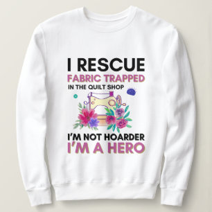Sudadera Cita de coser divertida máquina de coser floral vi