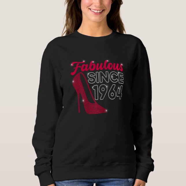 Sudadera Cita De Cumpleaños De Mujeres Fabulosas Desde 1964 (Anverso)