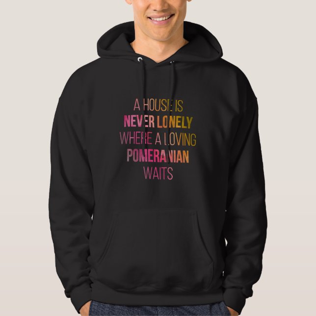 Sudadera Cita De Cute De Perro De Pomerania En Acuarela (Anverso)