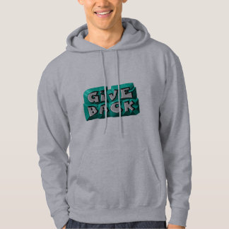 Sudadera Cita de Dar Atrás Sabiduría Gris Verde Azul Letra 