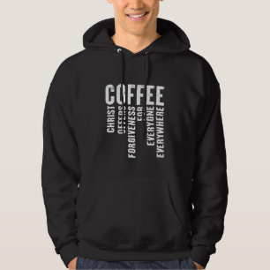 Sudadera Cita de definición de café Cristo ofrece perdón 