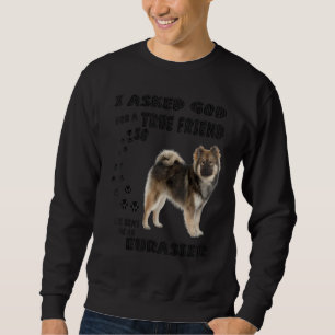 Sudadera Cita de Eurasier Mamá Papá Amante Imprime Cute Eur