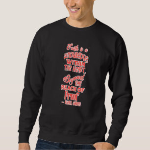 Sudadera Cita de fe cristiana escueta