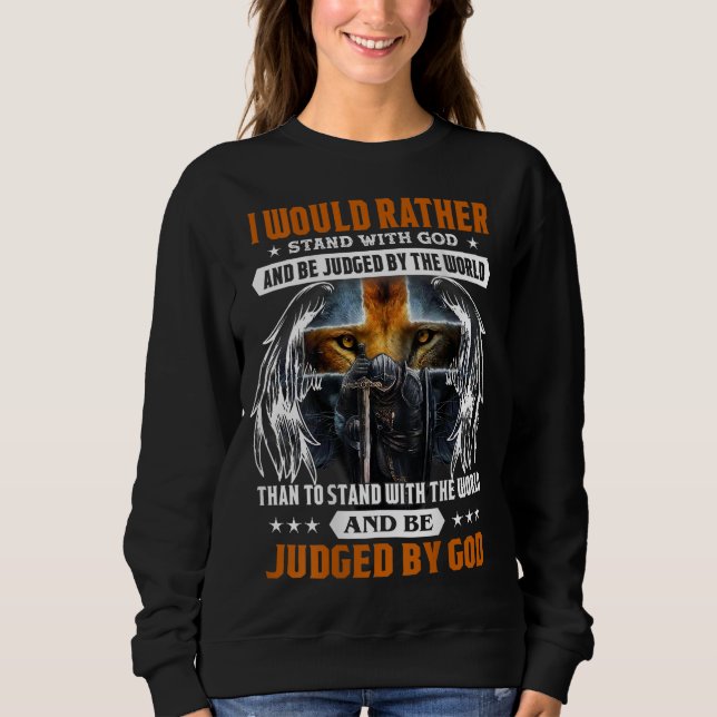 Sudadera Cita De Jesucristo De La Cruz De León De Caballero (Anverso)