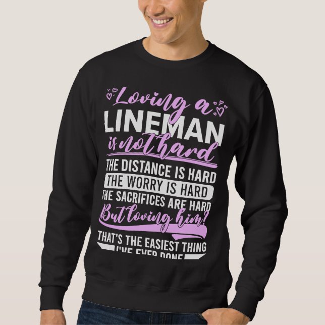 Sudadera Cita de la esposa de lineman eléctrico (Anverso)