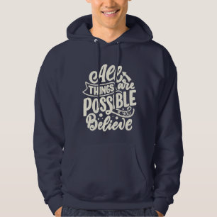 Sudadera Cita de lettering sobre sueños