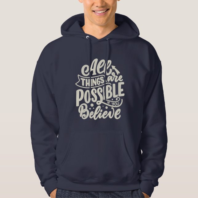Sudadera Cita de lettering sobre sueños (Anverso)