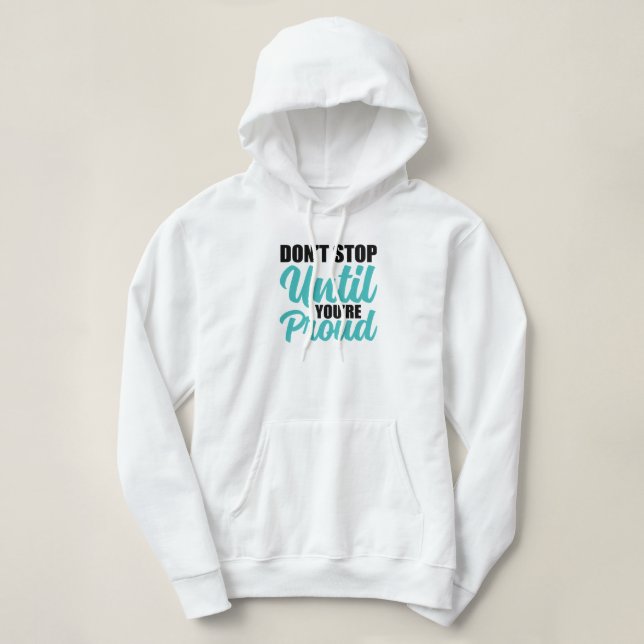Sudadera Cita de logro orientada a los objetivos (Diseño del anverso)