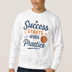 Sudadera Cita de motivación de baloncesto Práctica Éxito