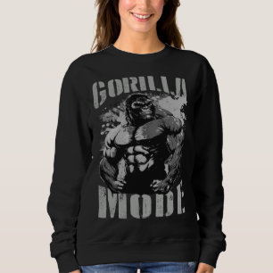 Sudadera Cita de motivación en modo gorila para entrenamien