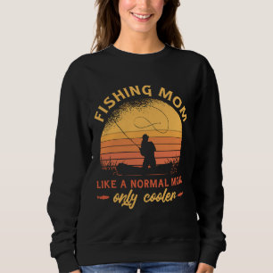 Sudadera Cita de pesca que pescaba a mamá como una madre no