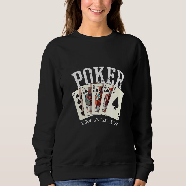 Sudadera Cita de póquer - juego de cartas de apuestas (Anverso)