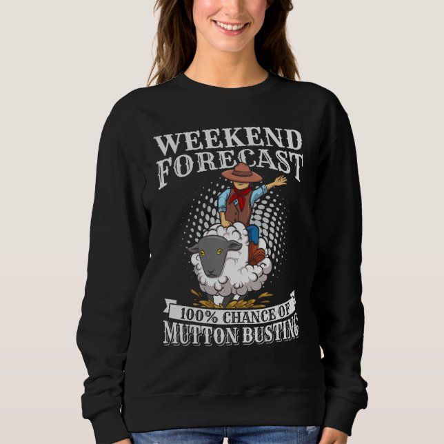 Sudadera Cita de Rodeo de Jóvenes para un Mutton Busting (Anverso)