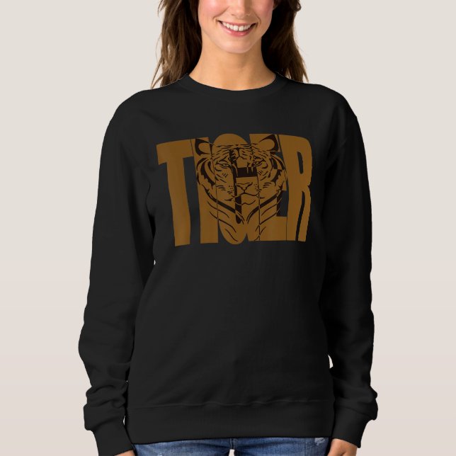 Sudadera Cita de tigre mate con animal de la cara de gato g (Anverso)