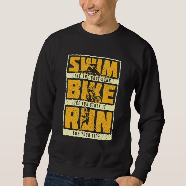 Sudadera Cita De Triatlón Para Un Triatleta (Anverso)