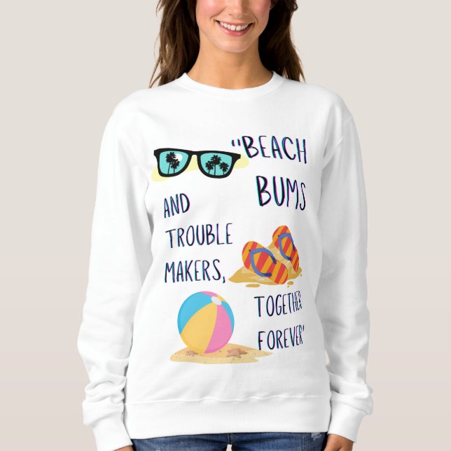 Sudadera cita del día de la playa (Anverso)