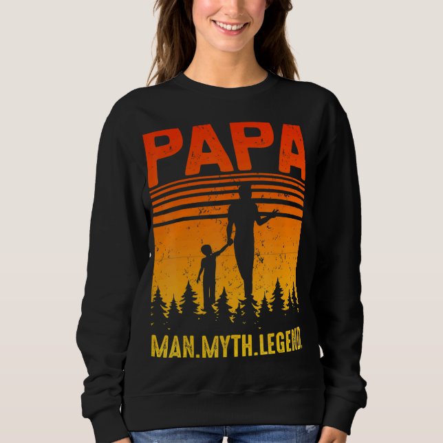 Sudadera Cita del Día del Padre Hombre Mitos Leyenda Padres (Anverso)