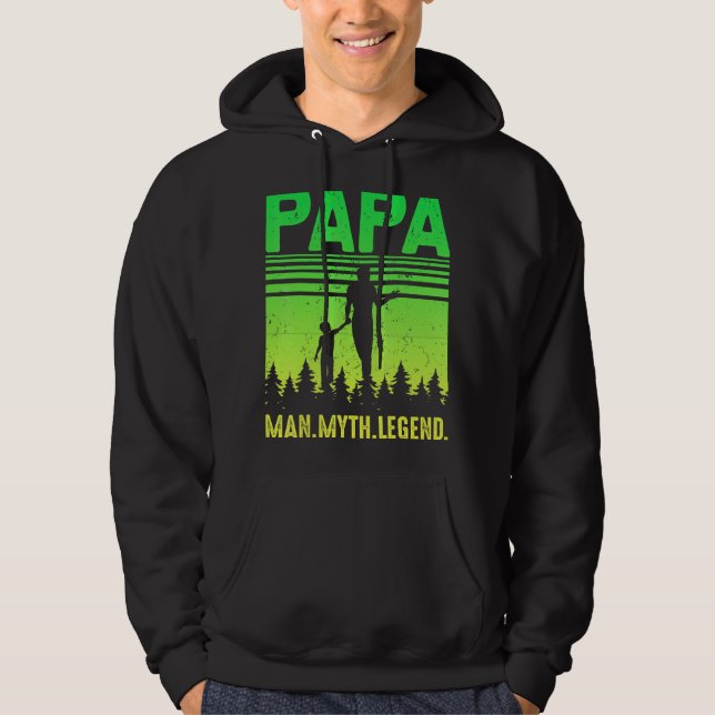 Sudadera Cita del Día del Padre Hombre Mitos Leyenda Padres (Anverso)
