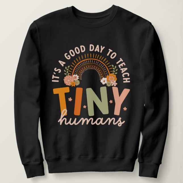 Sudadera Cita del profesor de preescolar Retro Boho (Anverso del diseño)