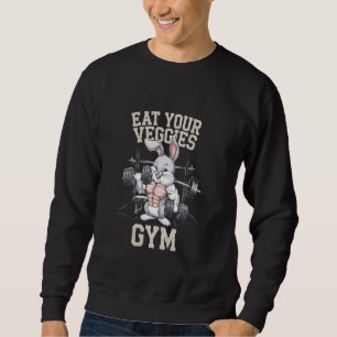 Sudadera Cita Divertida Come Tus Verduras Gym Bunny culturi