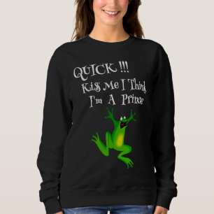 Sudadera Cita divertida de amante de ranas Bésame rápido cr